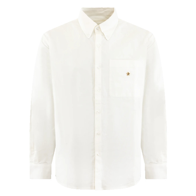 Bram's Fruit Heren gold lemon oxford shirt Gold Lemon Oxford Shirt - White-White large