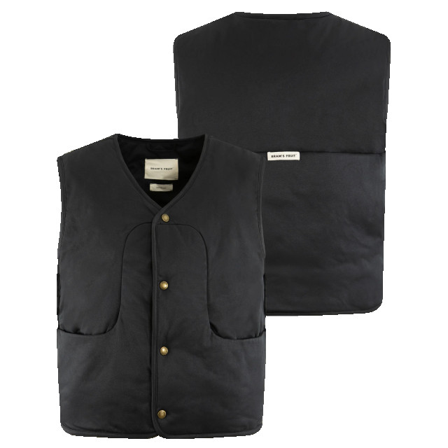 Bram's Fruit Heren tuscan vest Tuscan Vest - Black-Black large