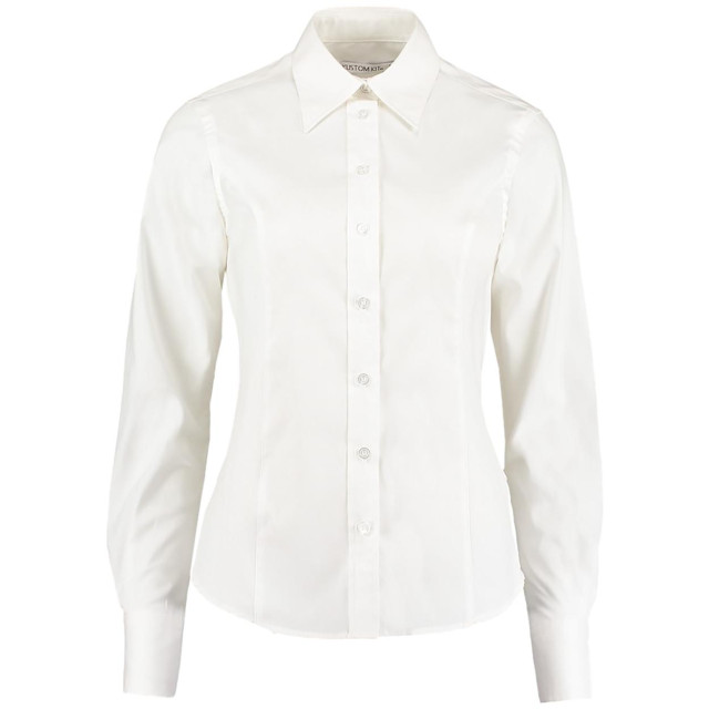 Kustom Kit Dames corporate long sleeve oxford shirt UTFK453_white large