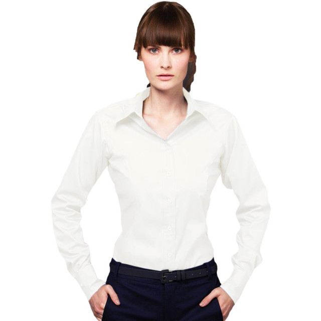 Kustom Kit Dames corporate long sleeve oxford shirt UTFK453_white large