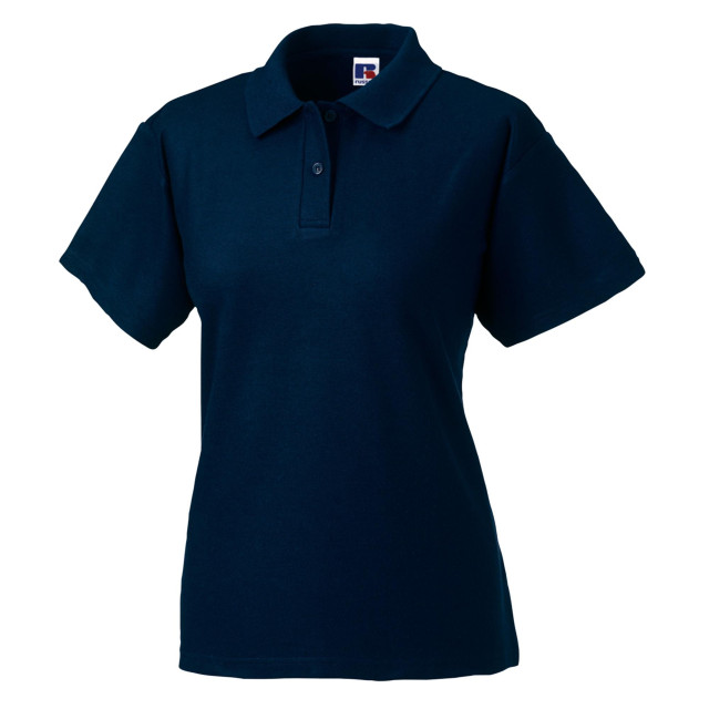 Jerzees Colours Dames 65/35 poloshirt met korte mouwen en harde kraagpijpen UTFK700_frenchnavy large