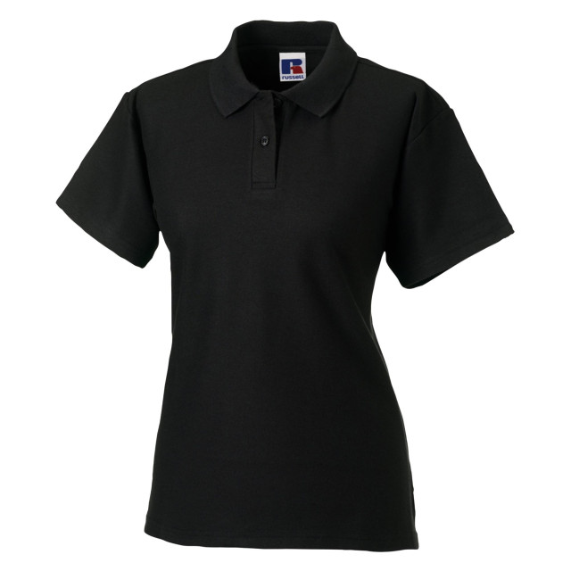 Jerzees Colours Dames 65/35 poloshirt met korte mouwen en harde kraagpijpen UTFK700_black large