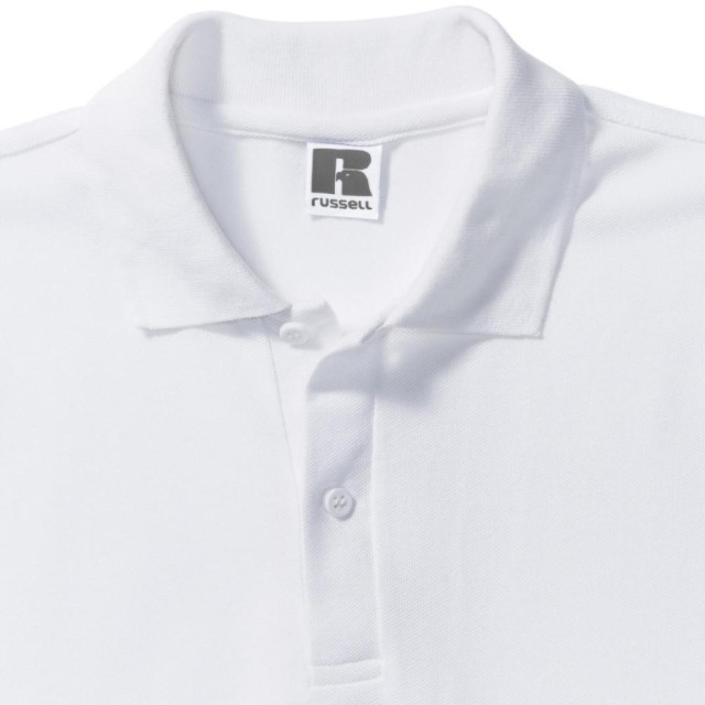 Jerzees Colours Russell mens klassiek poloshirt met korte mouwen van katoen UTFK701_white large