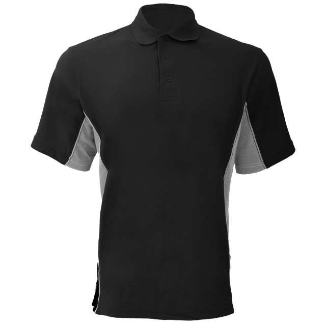 Gamegear ® heren track pique polo top met korte mouwen UTFK373_blackgreywhite large