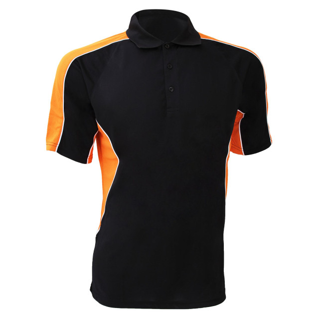 Gamegear ® cooltex active mens poloshirt met korte mouwen UTFK377_blackorange large