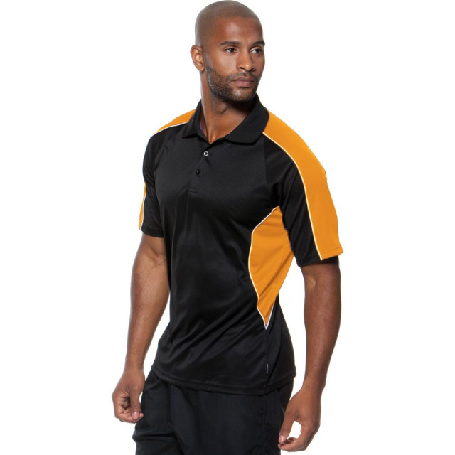 Gamegear ® cooltex active mens poloshirt met korte mouwen UTFK377_blackorange large