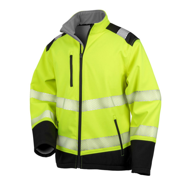 Result Unisex ripstop veiligheidsshell jas voor volwassenen UTFK1126_fluorescentyellowblack large