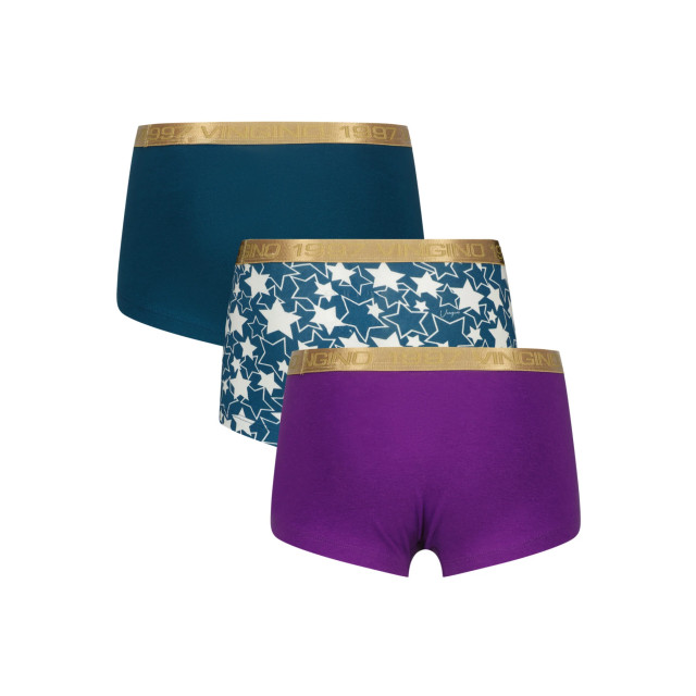 Vingino Meiden ondergoed 3-pack boxers star petrol 154993527 large