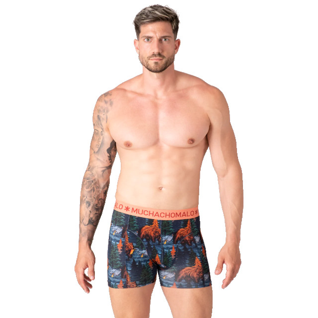 Muchachomalo Heren 12-pack boxershorts print/effen U-GOLDEN1010-11 large