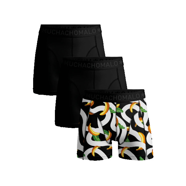 Muchachomalo Heren 3-pack boxershorts print/effen U-OUTLT1010-231 large