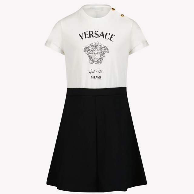 Versace Meisjes jurk <p>10126721A114182W020BIANCO+NERO large