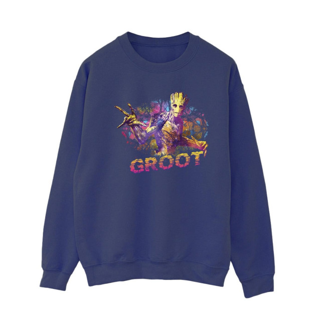 Li-cense Marvel dames guardians of the galaxy abstract groot sweatshirt UTBI19442_navyblue large