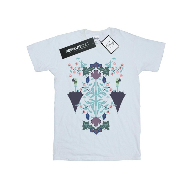 Li-cense Disney heren mary poppins bloemen collage t-shirt UTBI18673_white large