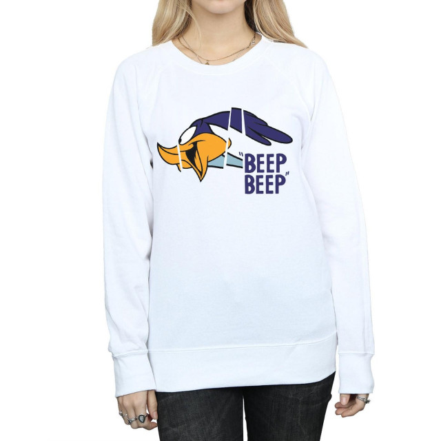 Li-cense Looney tunes dames beep beep road runner katoenen sweatshirt UTBI981_white large