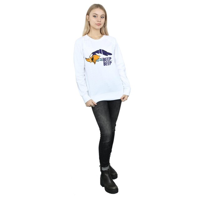 Li-cense Looney tunes dames beep beep road runner katoenen sweatshirt UTBI981_white large