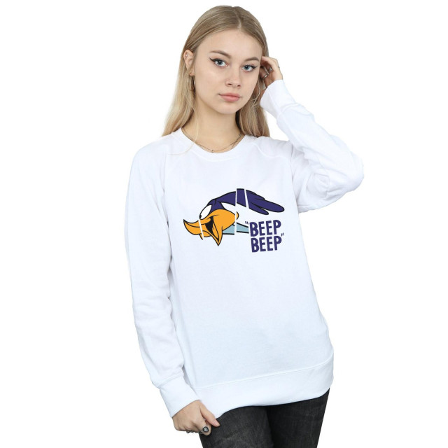 Li-cense Looney tunes dames beep beep road runner katoenen sweatshirt UTBI981_white large