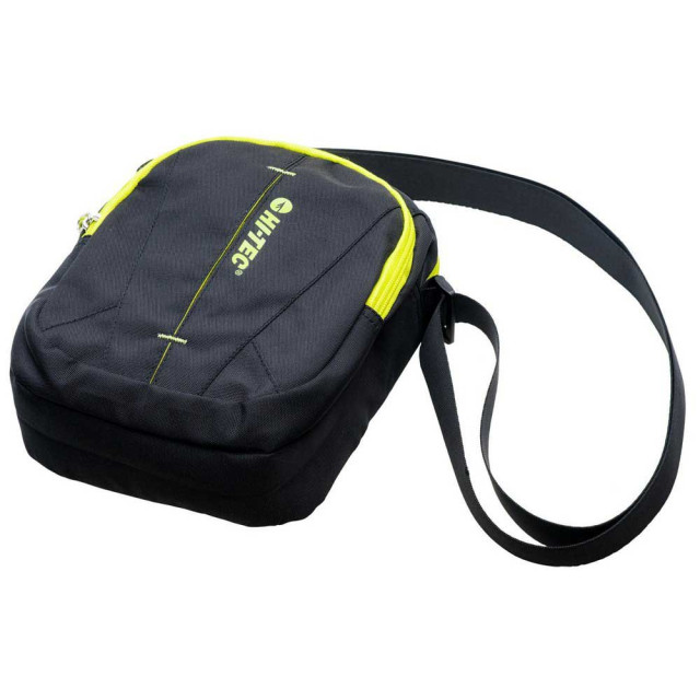 Hi-Tec Volwassen unisex saquet logo crossbody tas UTIG1060_blacklimepunch large