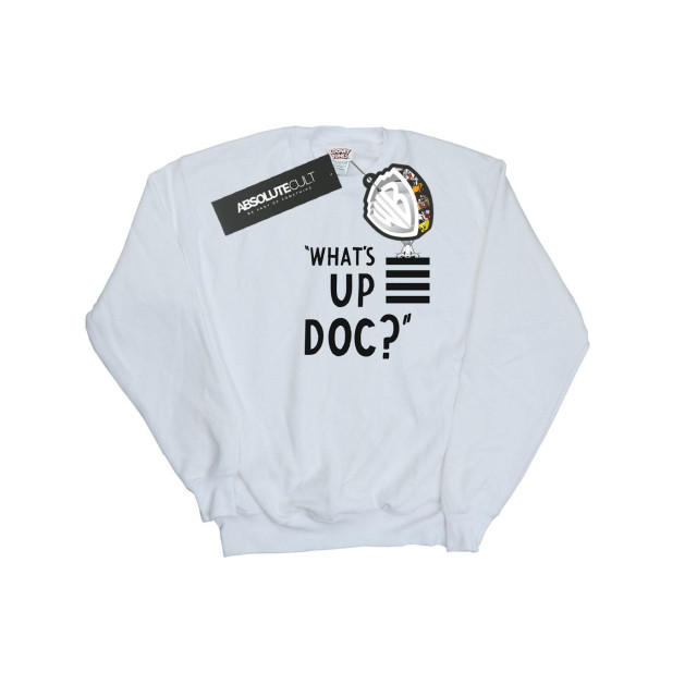 Li-cense Looney tunes unisex volwassen what´s up doc bugs bunny streep sweatshirt UTBI2016_white large