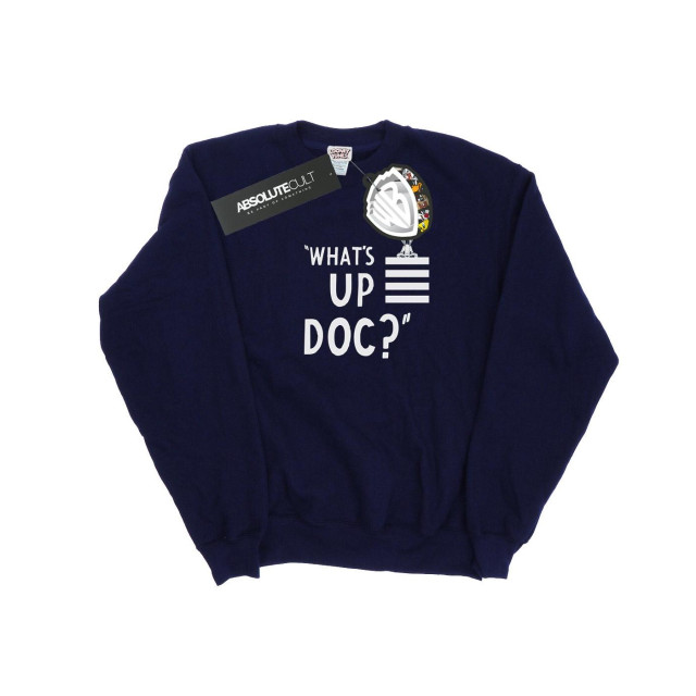 Li-cense Looney tunes unisex volwassen what´s up doc bugs bunny streep sweatshirt UTBI2016_navyblue large