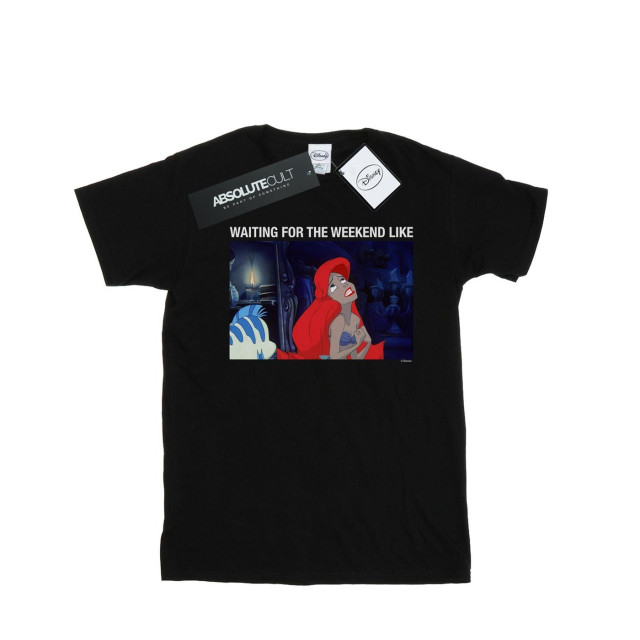 Li-cense Disney heren de kleine zeemeermin wachten op het weekend t-shirt UTBI18930_black large