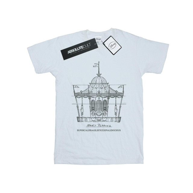 Li-cense Disney heren mary poppins carrousel schets t-shirt UTBI18857_white large
