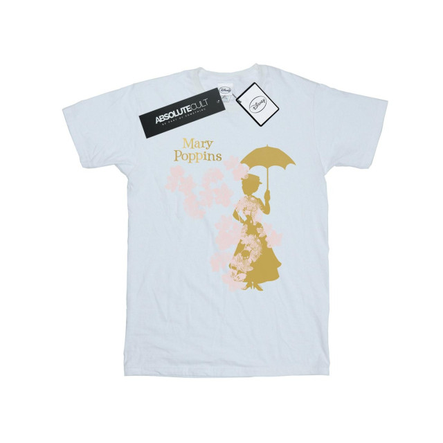 Li-cense Disney heren mary poppins bloemen silhouet t-shirt UTBI18625_white large