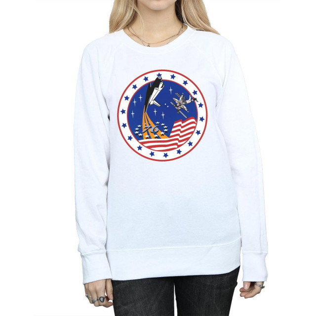 Li-cense Nasa dames klassiek raket 76 sweatshirt UTBI42599_white large