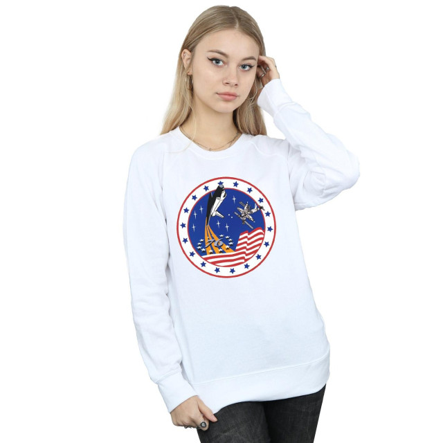 Li-cense Nasa dames klassiek raket 76 sweatshirt UTBI42599_white large