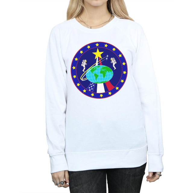 Li-cense Nasa dames klassiek globe astronauten sweatshirt UTBI42611_white large