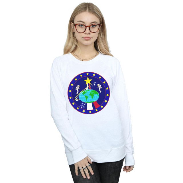 Li-cense Nasa dames klassiek globe astronauten sweatshirt UTBI42611_white large