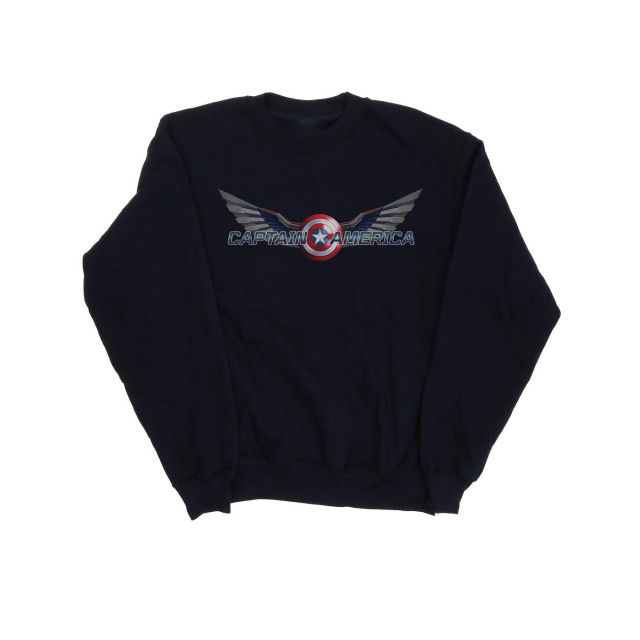 Li-cense Marvel dames falcon and the winter soldier captain america logo sweatshirt UTBI19230_navyblue large