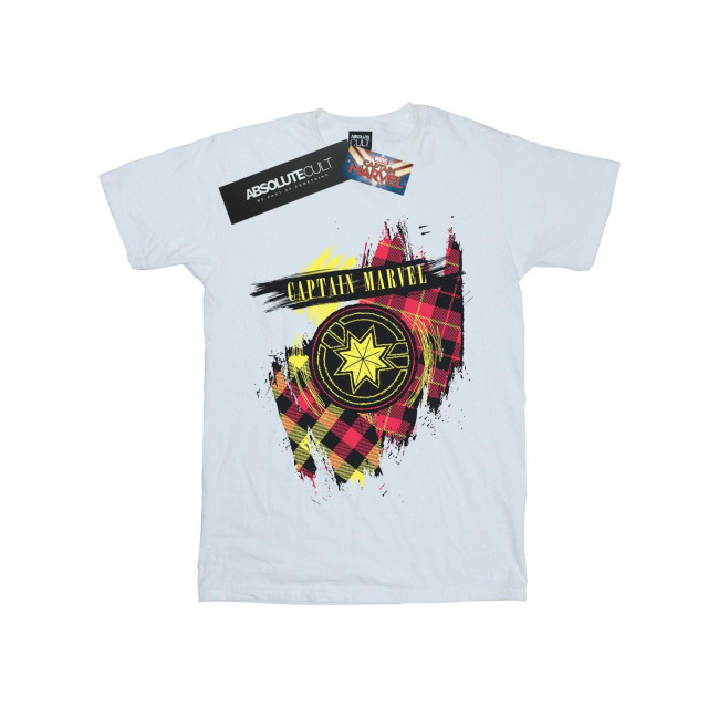 Li-cense Marvel heren captain tartan patch t-shirt UTBI20385_white large
