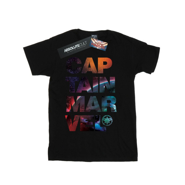 Li-cense Marvel heren captain ruimte tekst t-shirt UTBI20345_black large