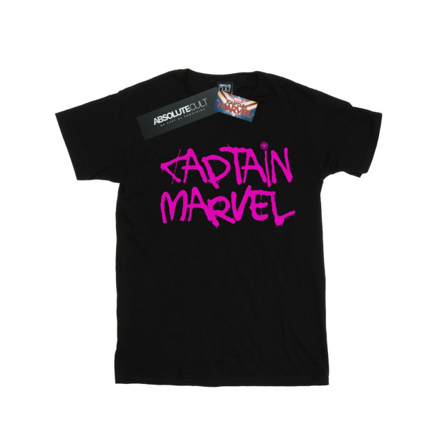 Li-cense Marvel heren captain spray tekst t-shirt UTBI20364_black large