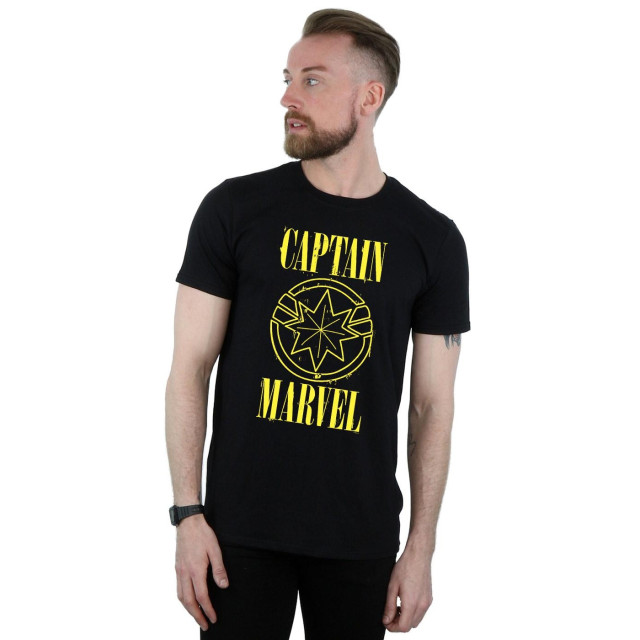 Li-cense Marvel heren captain grunge logo t-shirt UTBI20295_black large