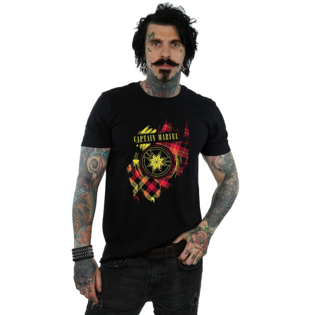 Li-cense Marvel heren captain tartan patch t-shirt UTBI20385_black large