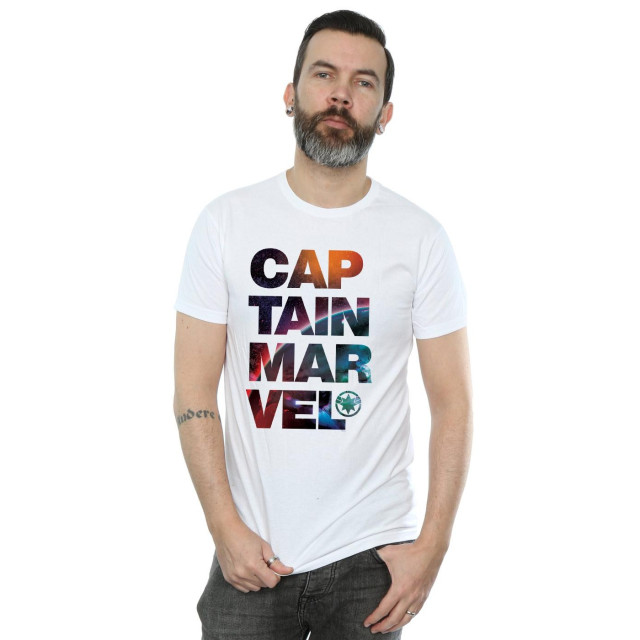 Li-cense Marvel heren captain ruimte tekst t-shirt UTBI20345_white large
