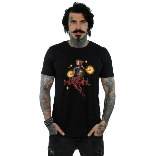 Li-cense Marvel heren captain carol danvers t-shirt UTBI20225_black large