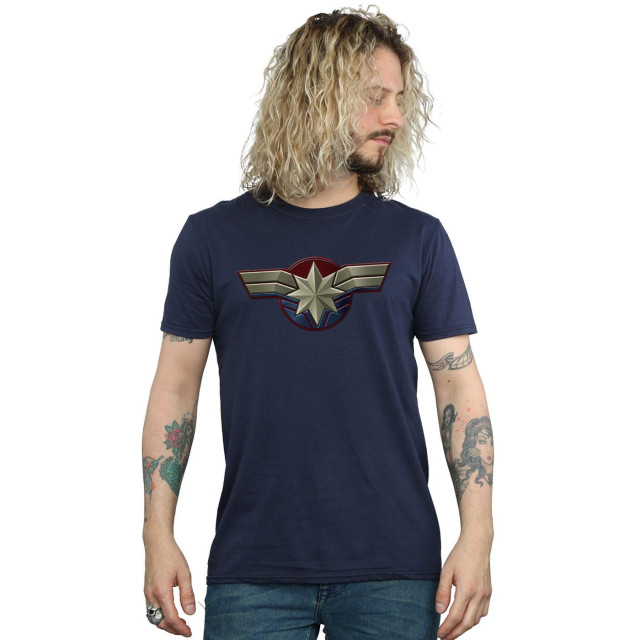 Li-cense Marvel heren captain borstembleem t-shirt UTBI20226_navyblue large