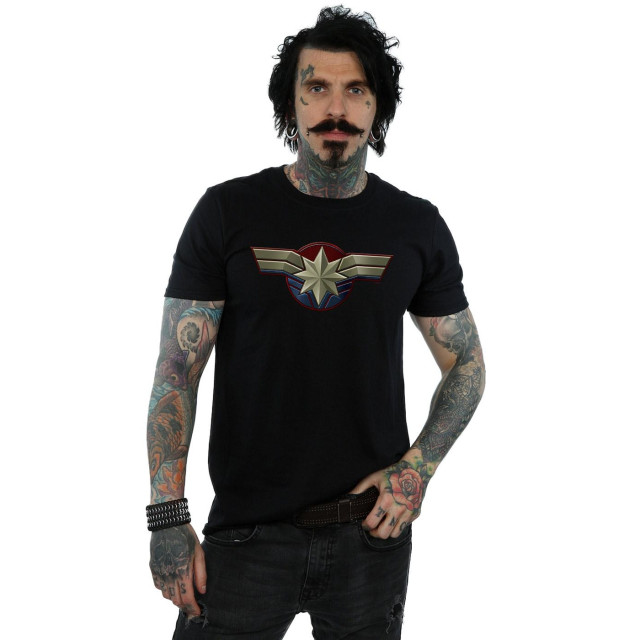 Li-cense Marvel heren captain borstembleem t-shirt UTBI20226_black large