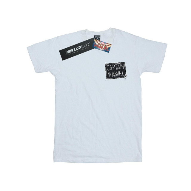 Li-cense Marvel heren captain borstlap t-shirt UTBI20245_white large