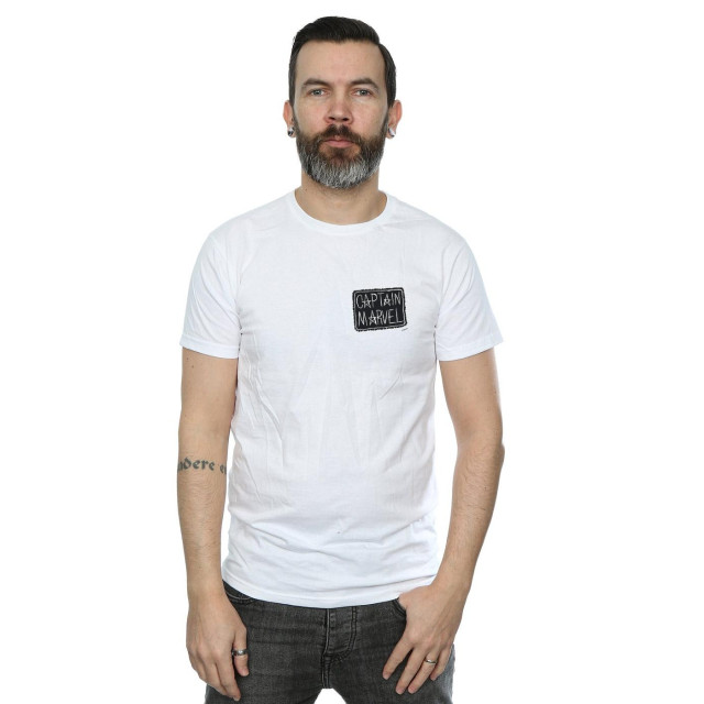 Li-cense Marvel heren captain borstlap t-shirt UTBI20245_white large