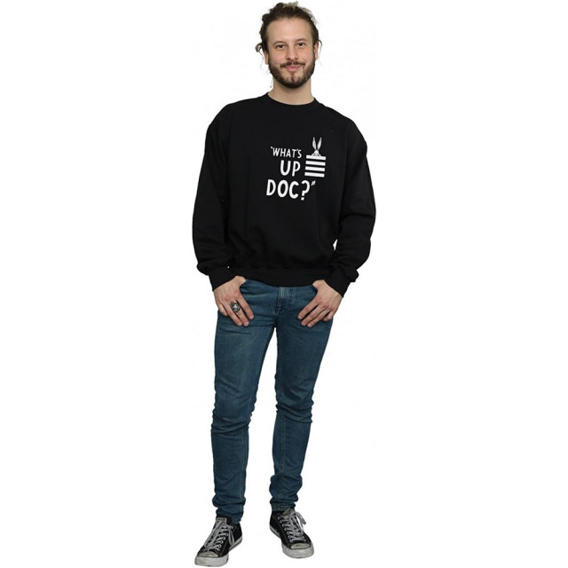 Li-cense Looney tunes unisex volwassen what´s up doc bugs bunny streep sweatshirt UTBI2016_black large