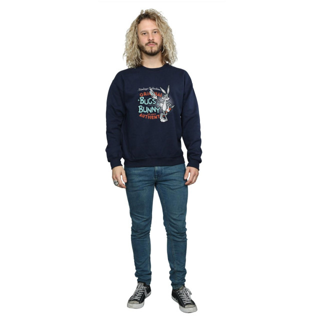 Li-cense Looney tunes unisex volwassen bugs bunny vintage sweatshirt UTBI2018_navyblue large
