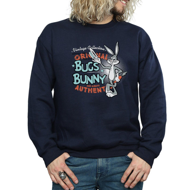 Li-cense Looney tunes unisex volwassen bugs bunny vintage sweatshirt UTBI2018_navyblue large