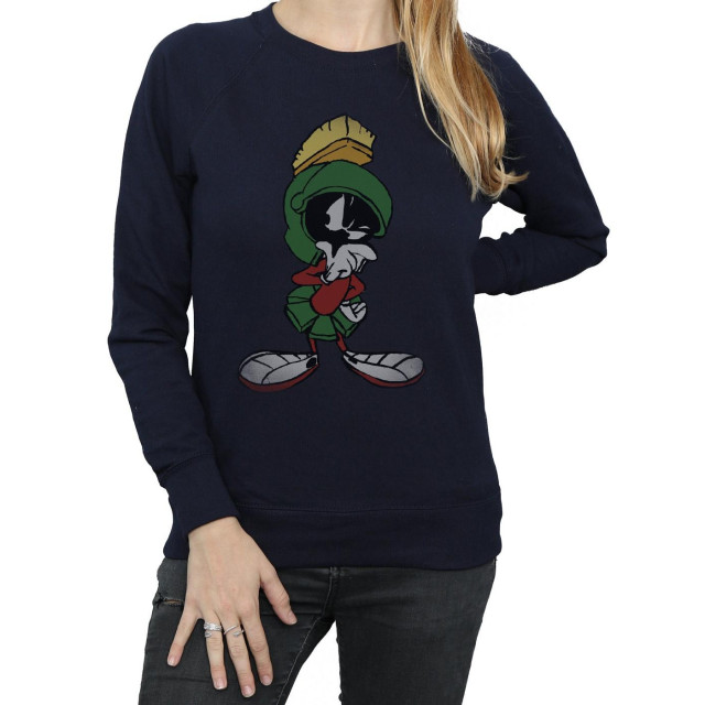 Li-cense Looney tunes dames marvin the martian pose heather sweatshirt UTBI2013_navyblue large