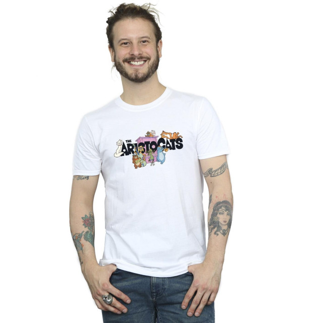 Li-cense Disney heren the aristocats muziek logo t-shirt UTBI20099_white large