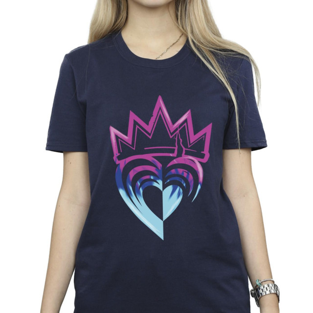 Li-cense Disney dames descendants roze kroon katoenen vriendje t-shirt UTBI20125_navyblue large