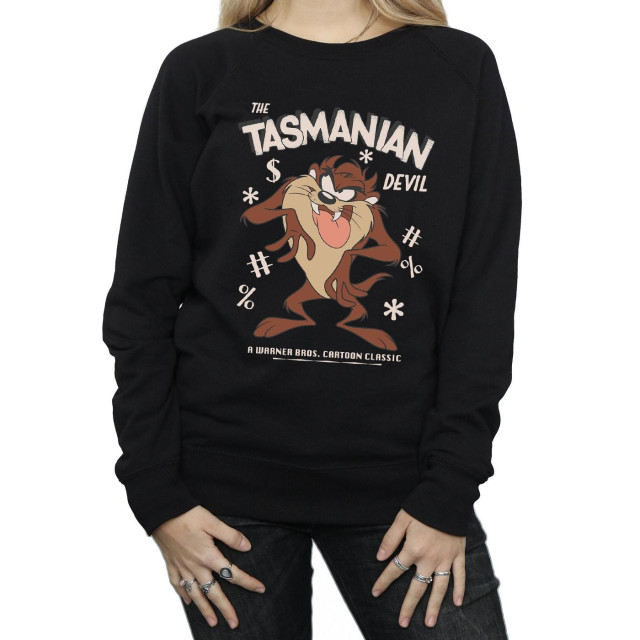 Li-cense Looney tunes dames tasmaanse duivel vintage heather sweatshirt UTBI2034_black large