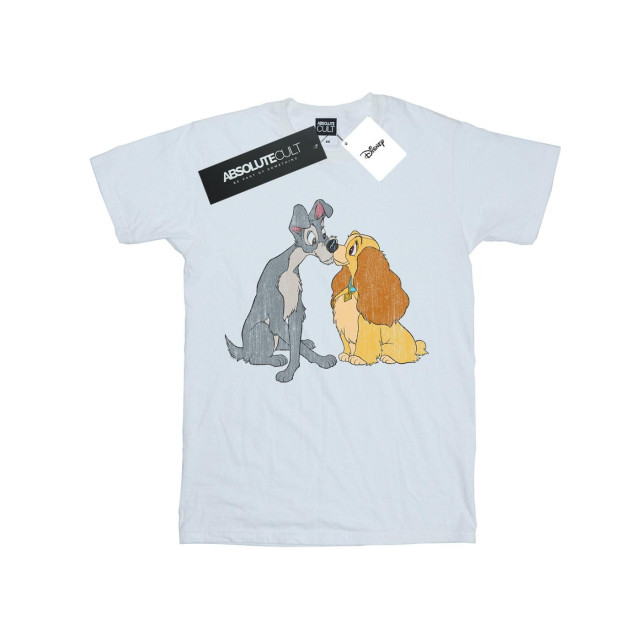 Li-cense Disney heren lady and the tramp distressed kiss t-shirt UTBI19978_white large